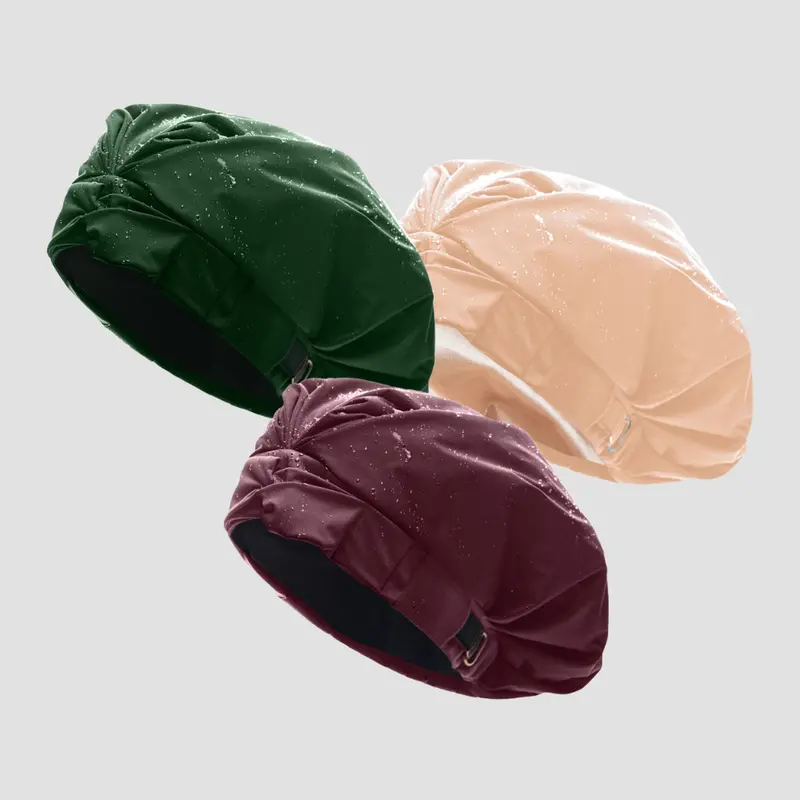 Adjustable Waterproof Shower Cap With Satin Lining – Buy Three, Save $10 Extra 1