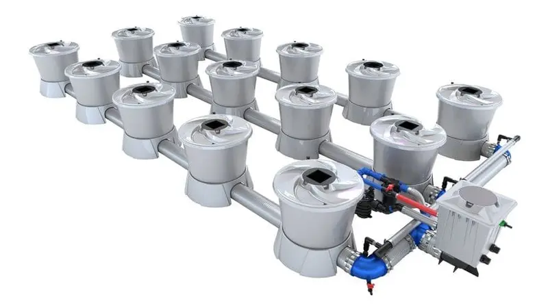 Alien Dwc V-System Hydroponic Kit – 15-Pot, 3-Row Deep Water Culture Setup 1