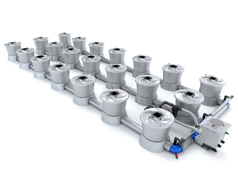 Alien Dwc V-System Hydroponic Kit – 21-Pot, 3-Row Deep Water Culture Setup 1
