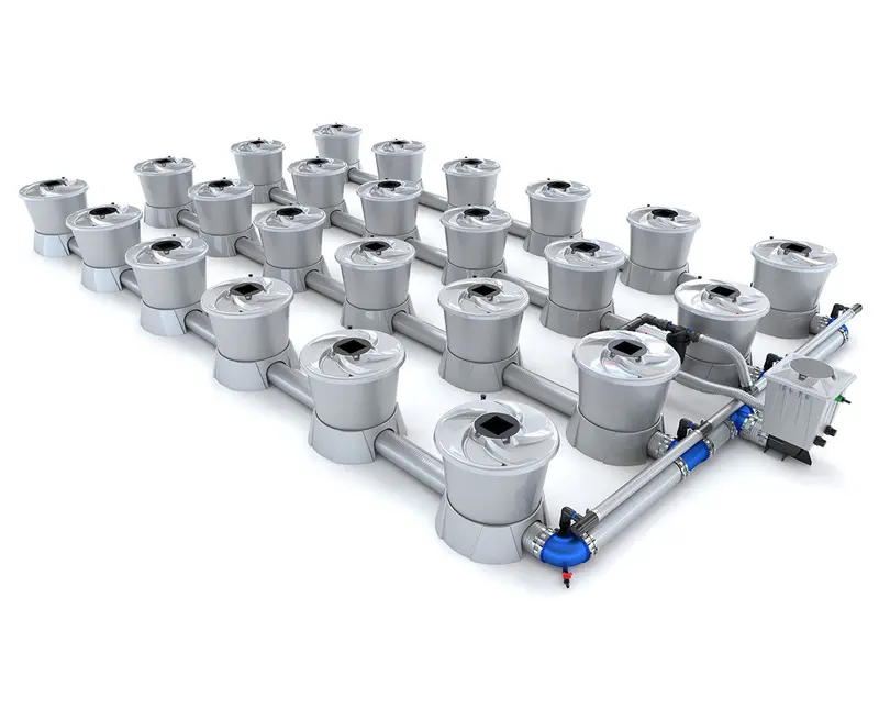 Alien Dwc V-System Hydroponic Kit – 24-Pot, 3-Row Deep Water Culture Setup 1