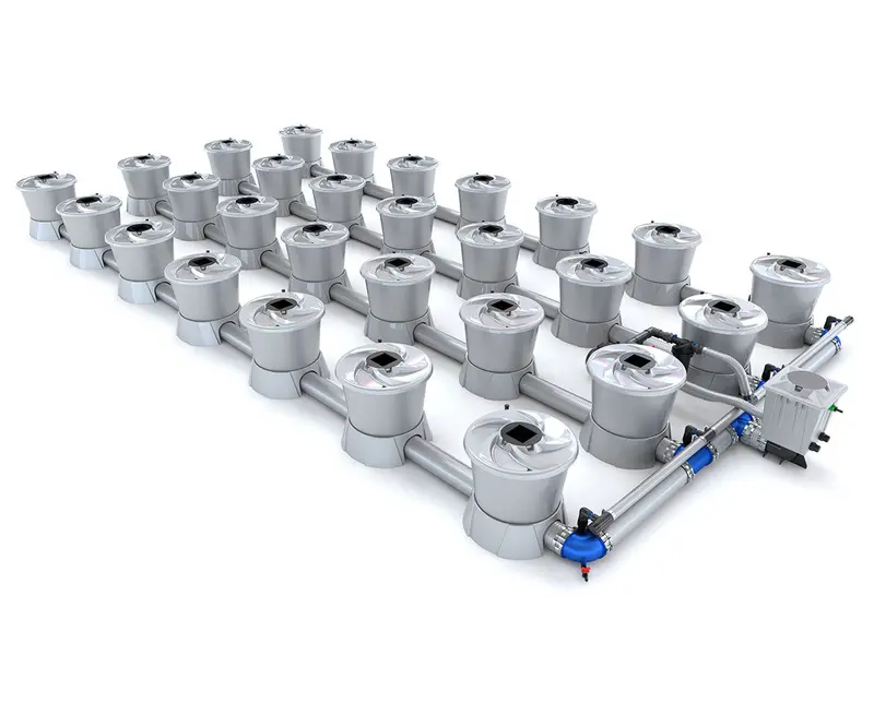 Alien Dwc V-System Hydroponic Kit – 28-Pot, 4-Row Deep Water Culture Setup 1