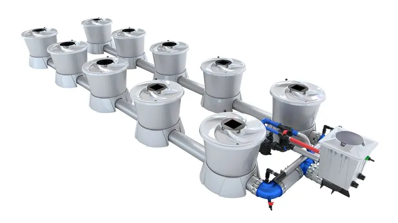 Alien Hydroponics V-System 10-Pot Dual-Row Hydroponic System 1