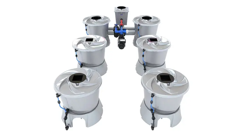 Alien Hydroponics V-System 6-Pot Dual-Row Growing Kit 1
