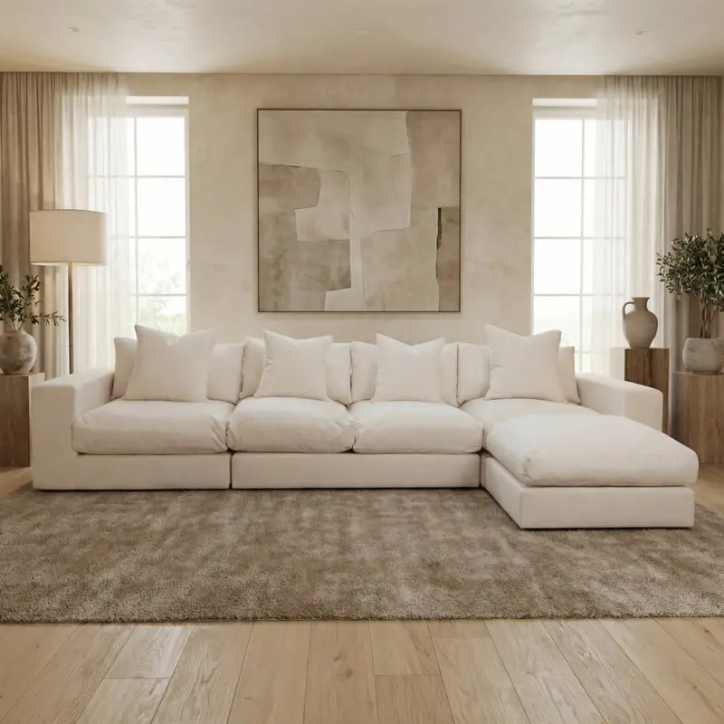 Beige Hampshire Four-Seat Modular Sofa 1