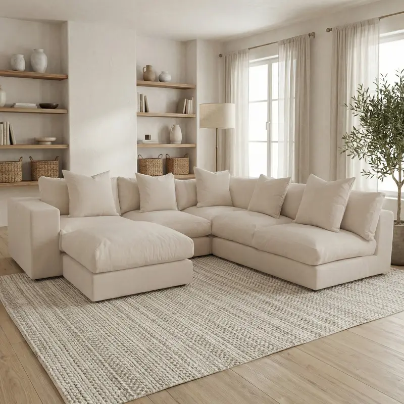 Beige Hampshire Modular Corner Sofa 1
