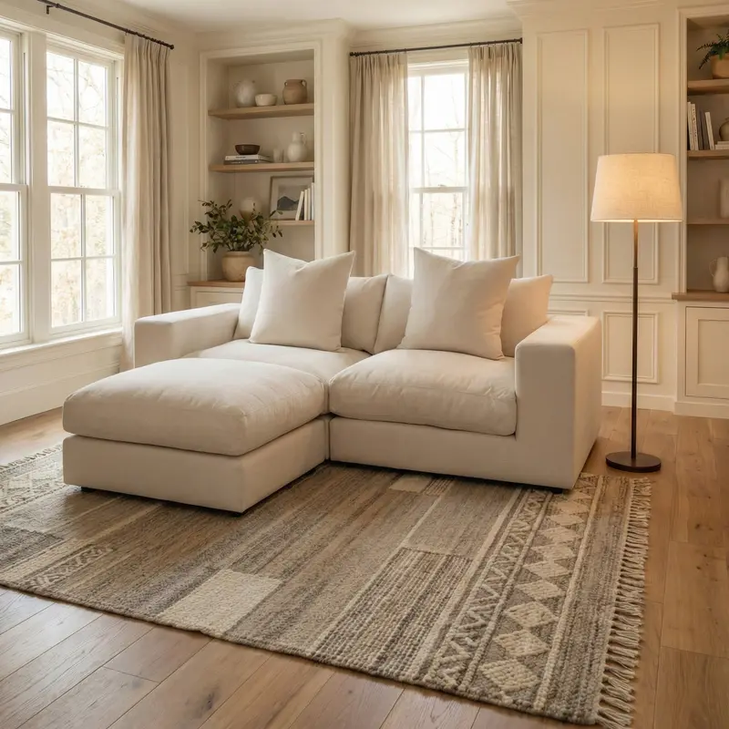Beige Hampshire Two-Seat Modular Sofa 1