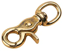 Brass 1/2-Inch Trigger Snap Hook 1