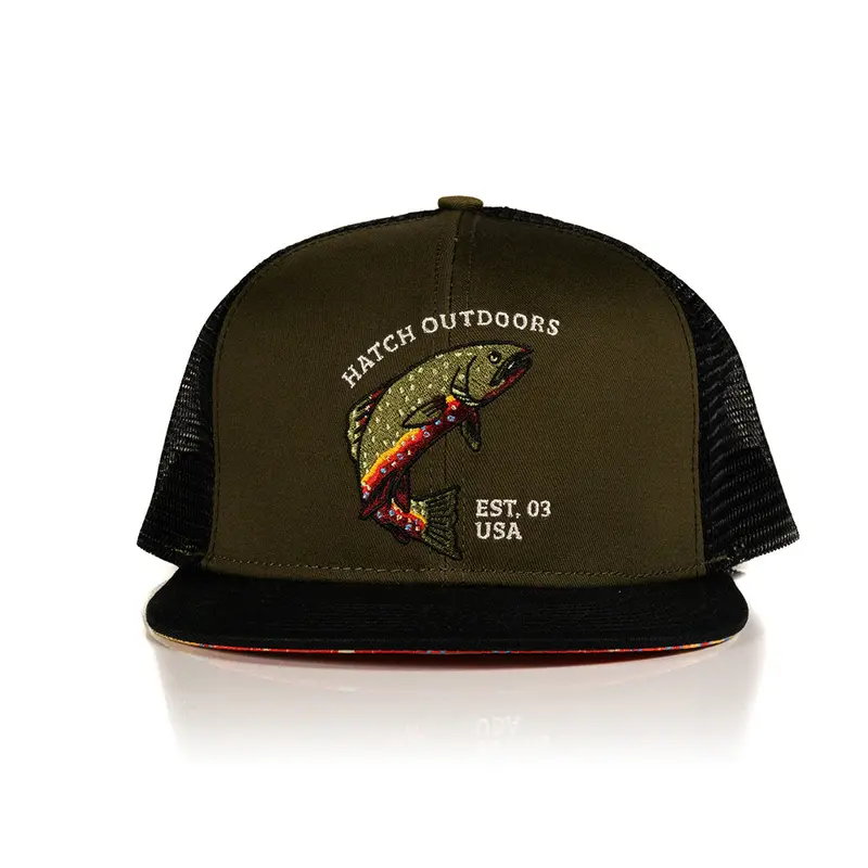 Brook Trout Fish Scale Flat-Bill Cap 1