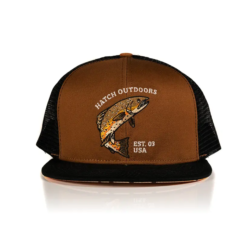Brown Trout Fish Scale Flat-Bill Cap 1