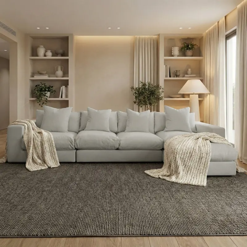 Classic Grey Hampshire Four-Seat Modular Sofa 1
