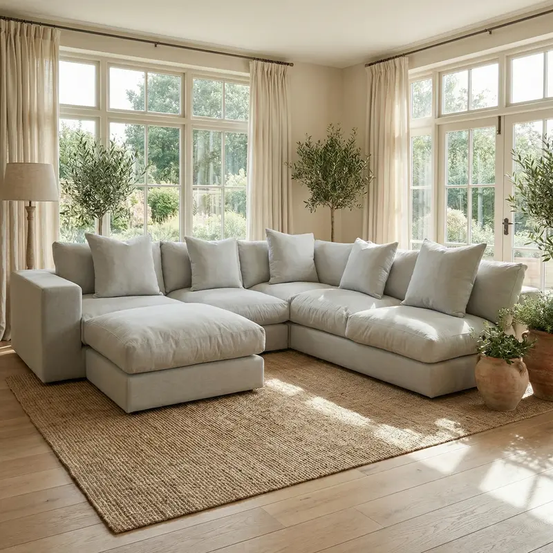 Classic Grey Hampshire Modular Corner Sofa 1