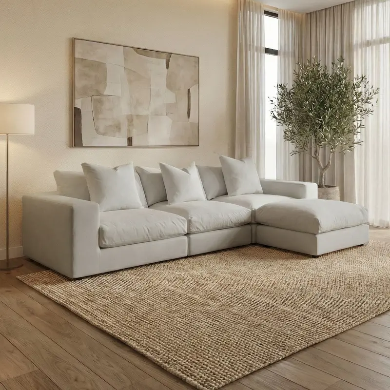Classic Grey Hampshire Three-Seat Modular Sofa 1