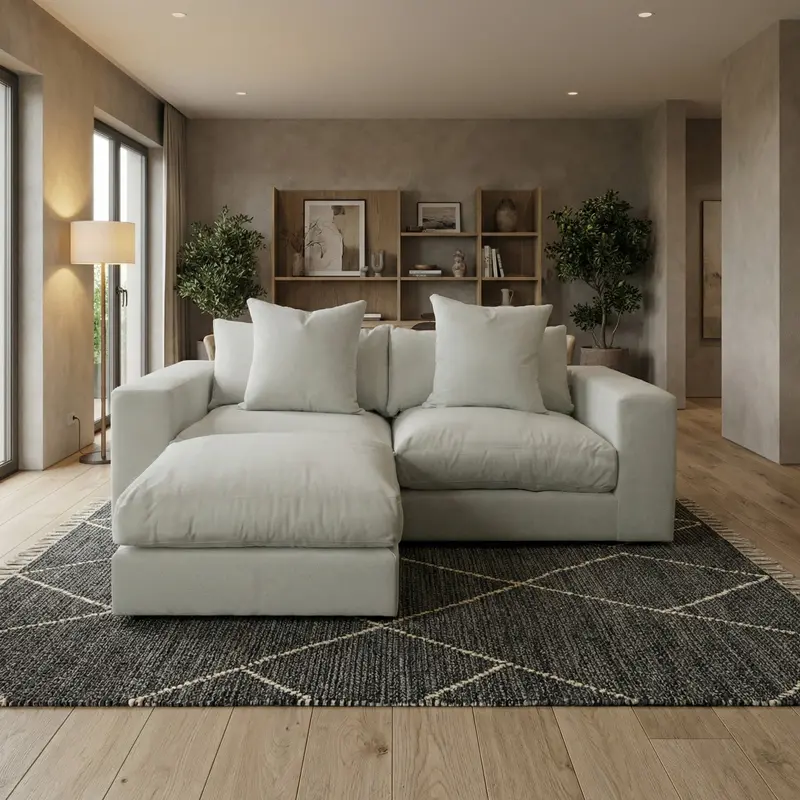 Classic Grey Hampshire Two-Seat Modular Sofa 1