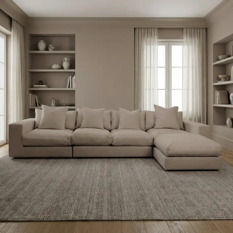 Cocoa Hampshire Four-Seat Modular Sofa 1