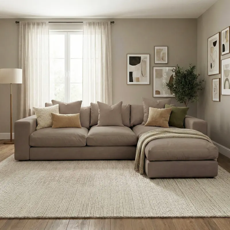 Cocoa Hampshire Three-Seat Modular Sofa 1