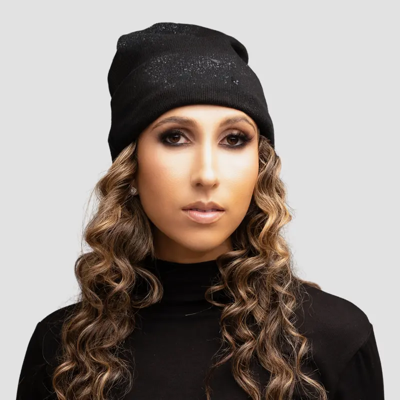 Cuffed Waterproof Beanie With Luxe Satin Interior Lining 1