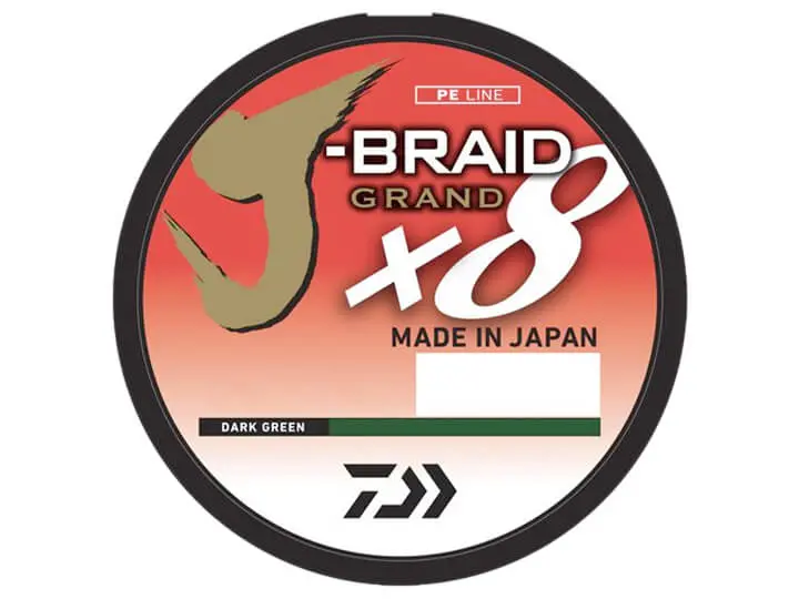 Daiwa J-Braid Grand 8X Braided Fishing Line – Dark Green 1