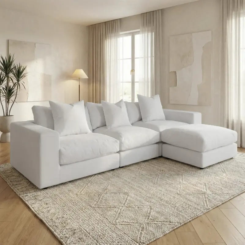 Dove Grey Hampshire Three-Seat Modular Sofa 1