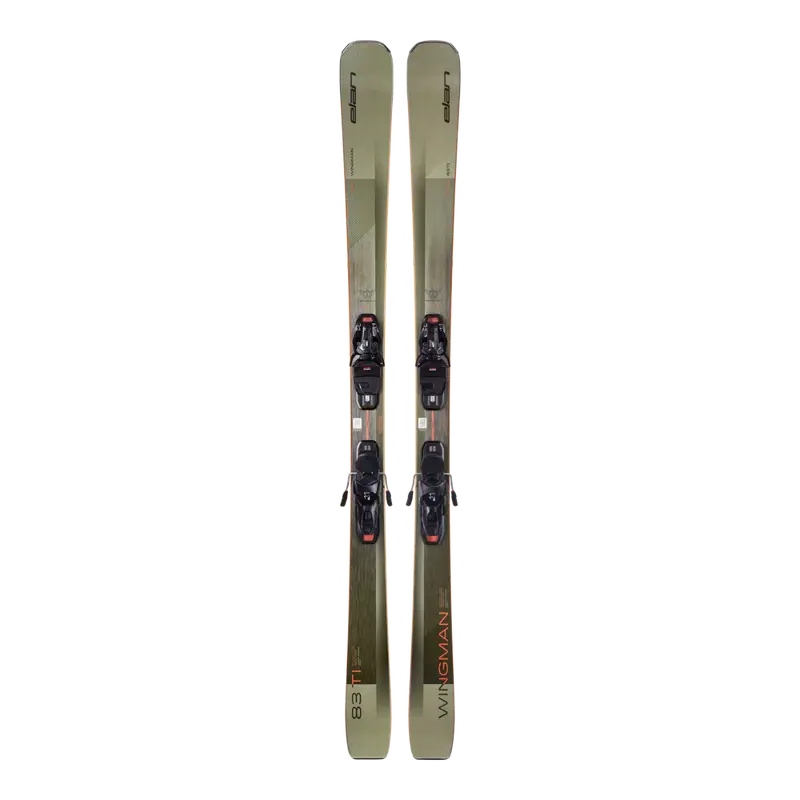 Elan Wingman 83 Ti Skis With Elx 11.0 Bindings – 2026 Black Finish 1