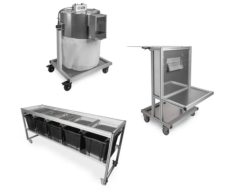 Ez Trim Trifecta System – Integrated Bud Trimming, Sorting & Bucking Station 1