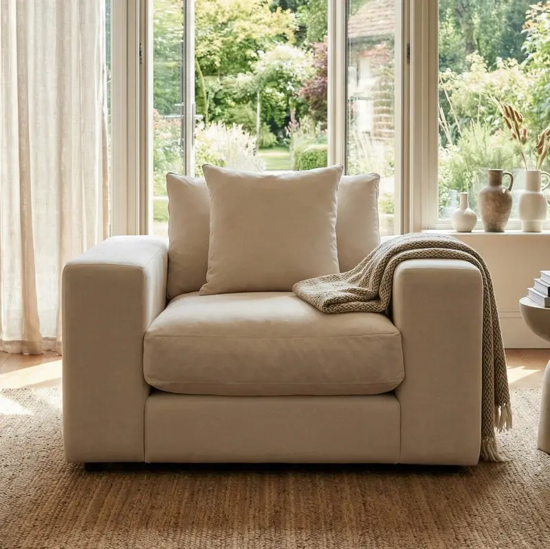 Hampshire Modular Armchair – Neutral Beige Cover 1