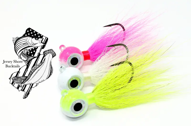Jersey Shore Round Head Bucktail Jig – Classic Saltwater Design 1