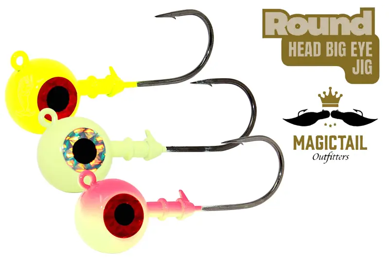 Magictail Round Head Bigeye Jig Head – Balanced Design For Natural Bait Presentation 1