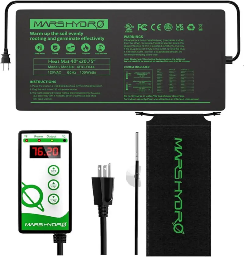 Mars Hydro 48" X 20.75" Seedling Heat Mat With Digital Thermostat 1