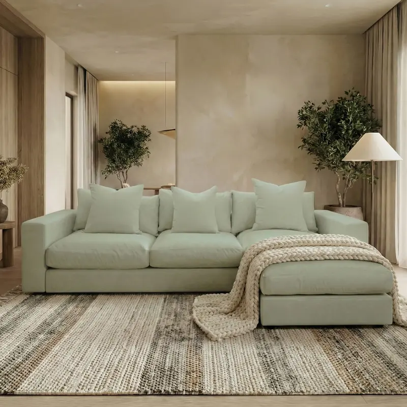 Moss Green Hampshire Three-Seat Modular Sofa 1