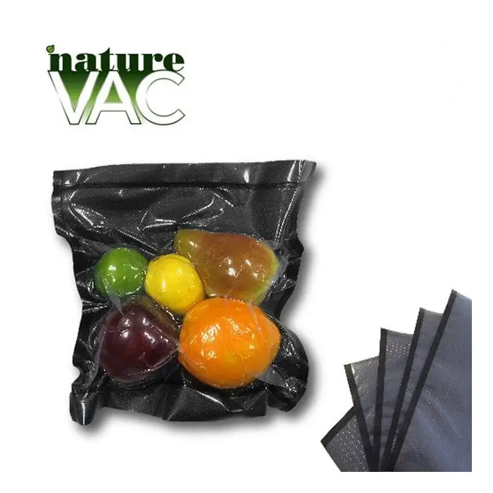 Naturevac 11" × 24" Pre-Cut Black-And-Clear Vacuum-Seal Bags – 50-Pack 1