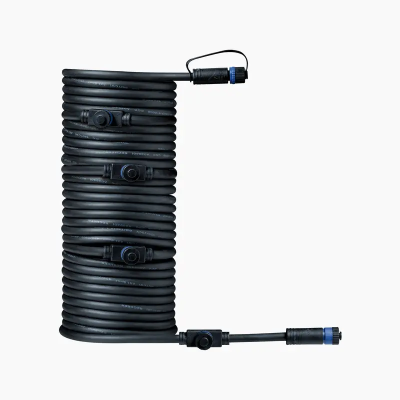 Paulmann 10-Meter Plug & Shine Landscape Lighting Cable With 5 Outlets – Black 1