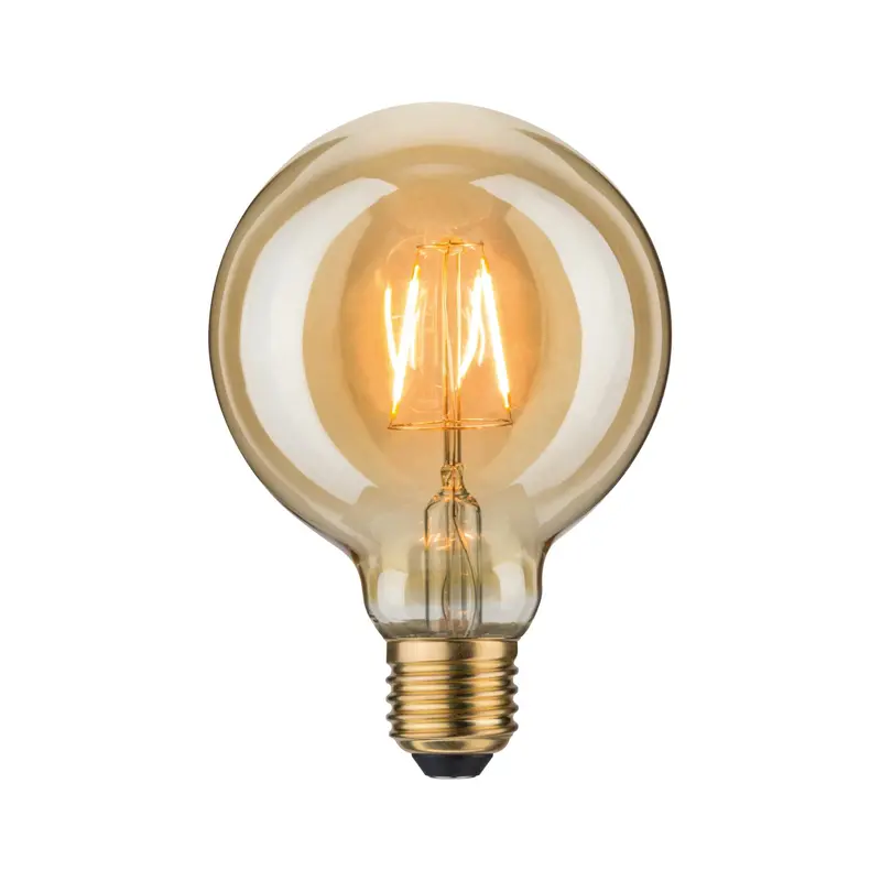 Paulmann 2.7W E27 Gold Glass Filament Led Globe Bulb – Energy-Efficient Vintage Lighting 1