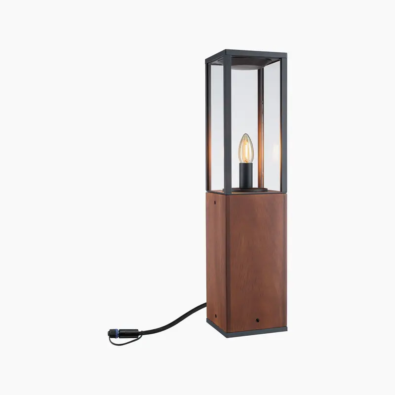 Paulmann Plug & Shine Vena Wooden Bollard Light – 2W, 60Cm Tall, Outdoor Use 1