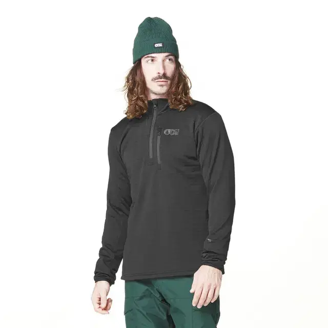 Picture Bake Grid 1/4 Zip Fleece – Breathable Thermal Layer 1