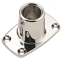 Rectangular Mounting Base Fitting – Chrome-Zinc Plated, 7/8 Inch 1
