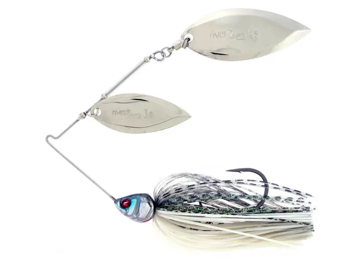 River2Sea Bling Double Willow Spinnerbait – Flashy Dual-Willowleaf Spinnerbait For Low-Light Conditions 1