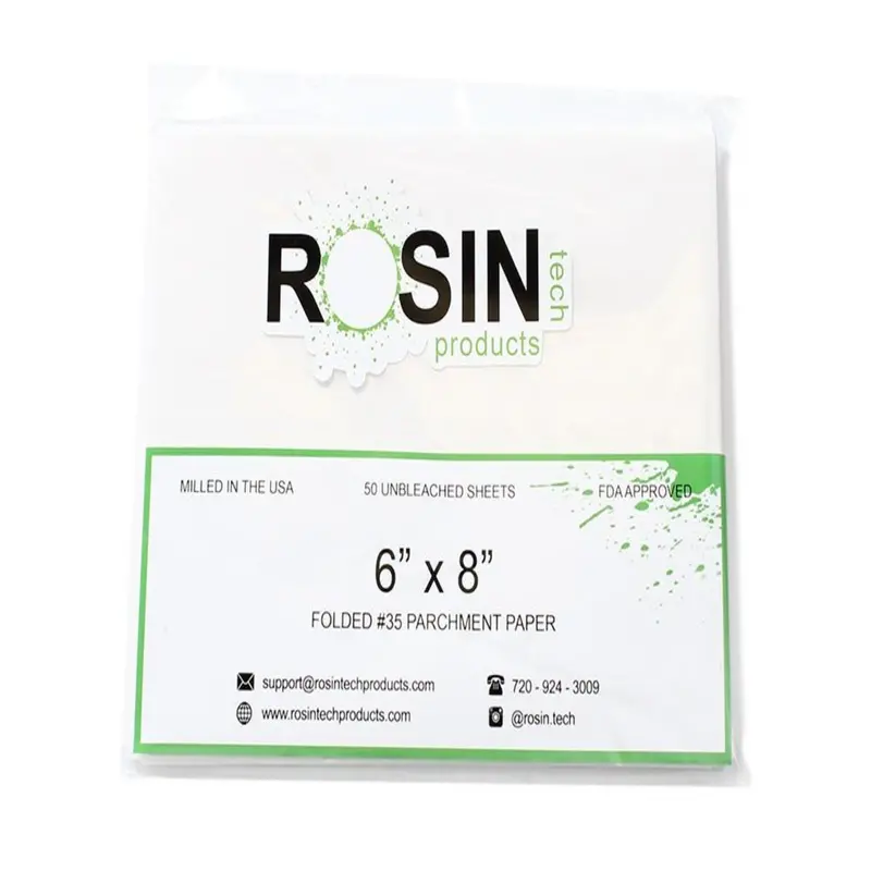 Rosin Tech Pre-Folded Parchment Paper – 6" × 8", Heat-Resistant, 100-Sheet Pack 1