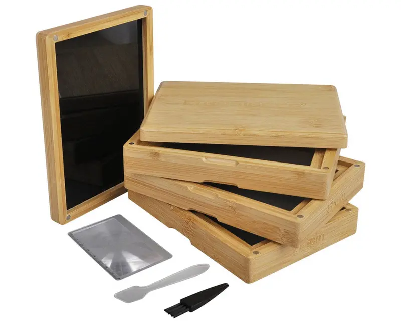 Rosineer Bamboo Pollen Sifter Kit – 5" X 7" With Three Mesh Sizes 1