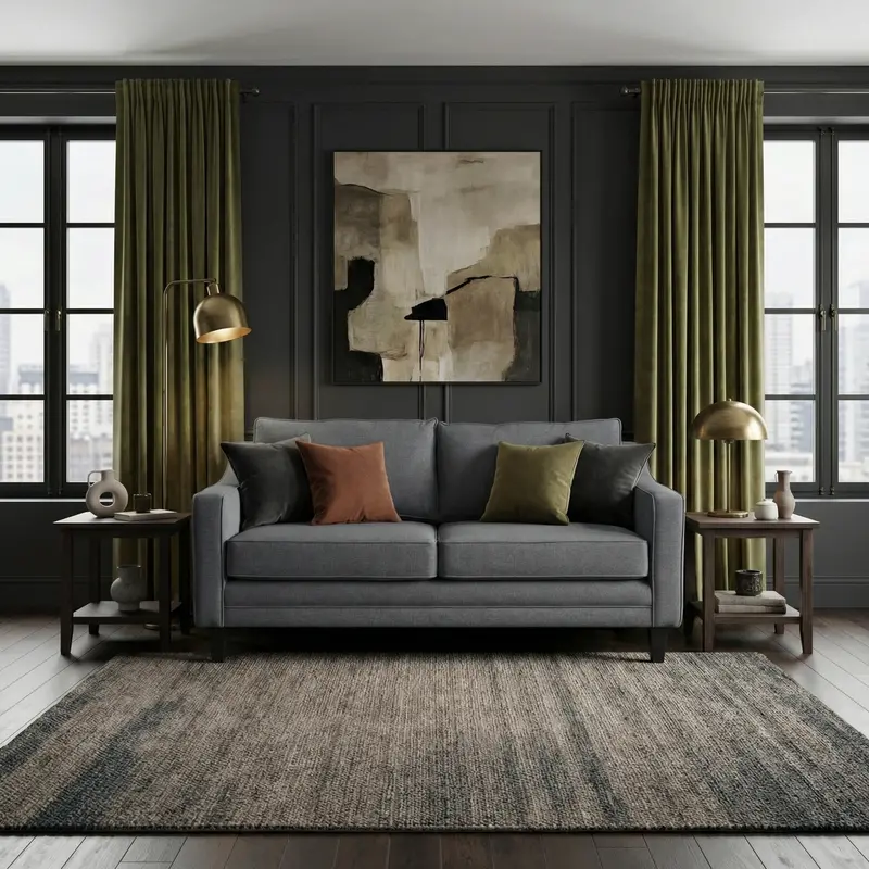 Smoke Grey Wiltshire Two-Seater Sofa 1
