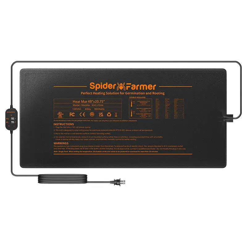 Spider Farmer 48" X 20.75" Thermostatically Controlled Seedling Heat Mat 1