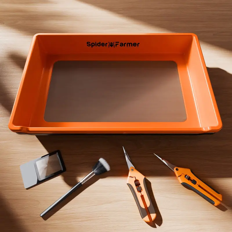 Spider Farmer Sf Trimtray – Stainless Steel Harvest & Extraction Tray With Drainage 1