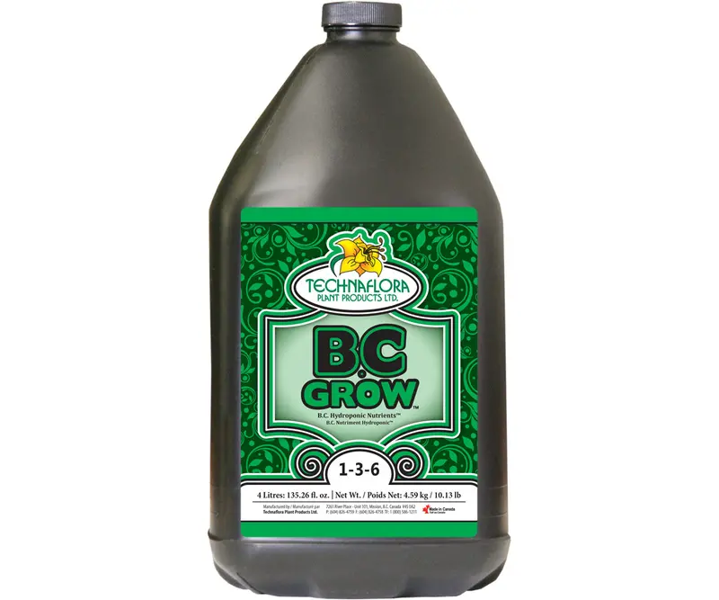 Technaflora B.C. Grow Base Nutrient – 4 Liter Formula 1