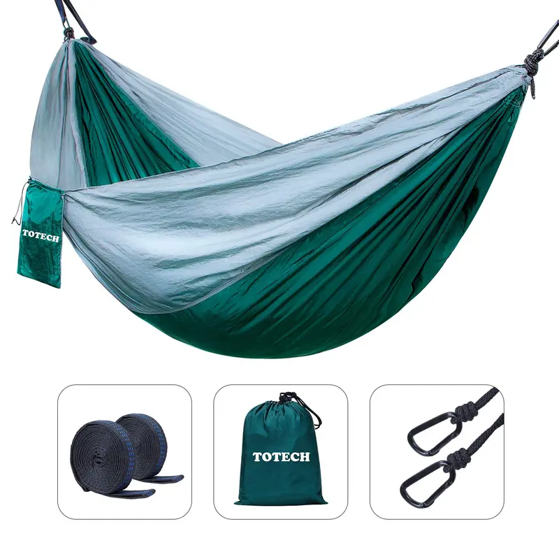 Totech Complete Camping Hammock Set – Hammock + Straps + Carabiners 1