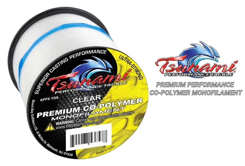 Tsunami Co-Polymer Mono Line – ¼-Lb Spool, Enhanced Abrasion Resistance 1