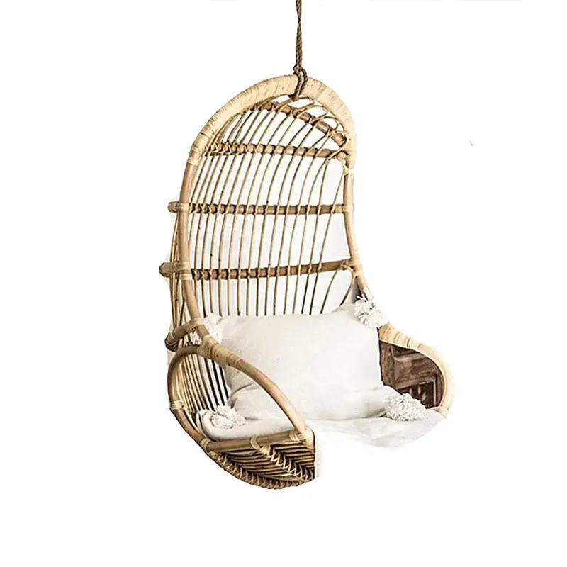 Xloo Rattan-Wrapped Hammock Lounge Chair – Woven Outdoor Egg Swing 1